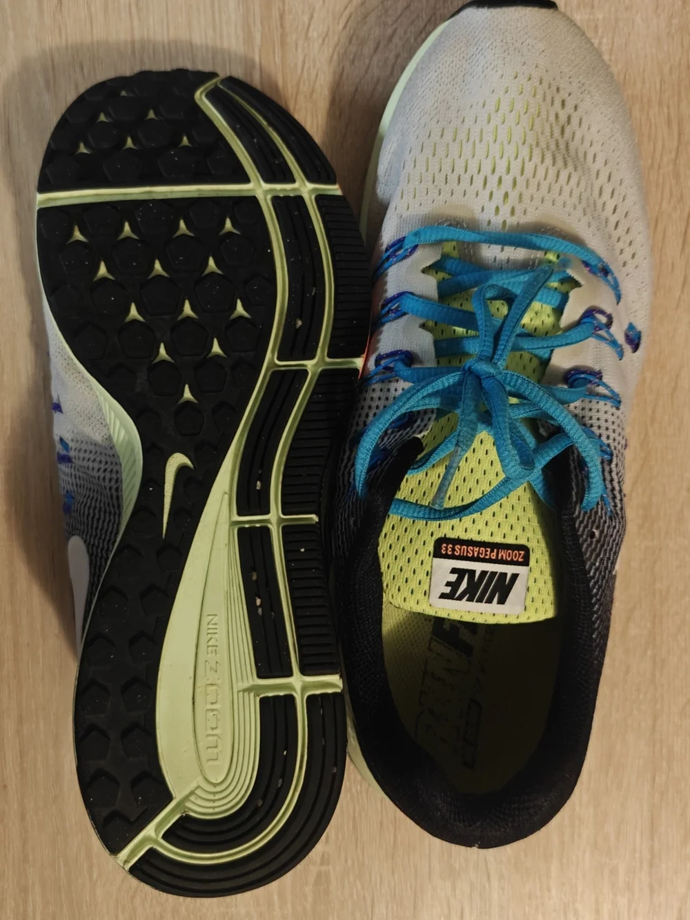 Nike Zoom Pegasus 33 Running Shoes Sneakers Womens Sz 12 Mens Size 10.5 - Picture 10 of 11